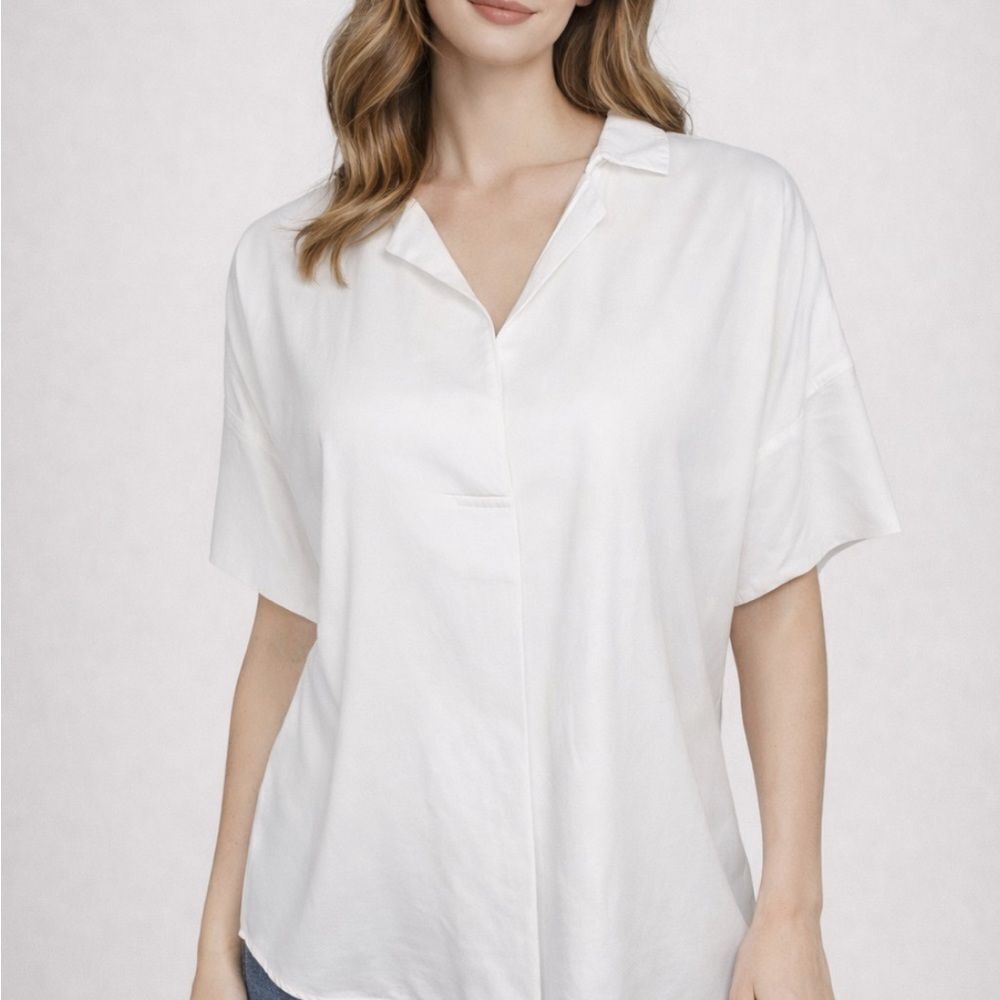 Madewell Pullover Dolman Short Sleeve Classic Clean Girl White Women's Top SZ S
